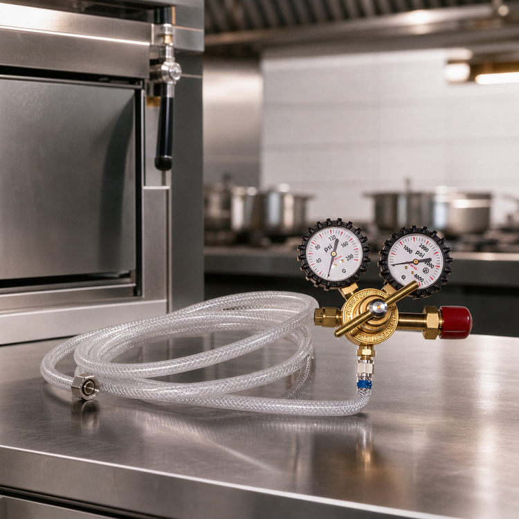Product image #3 for Primary Nitrogen Regulator Kit with Double Gauge and 6-Foot Gas Line