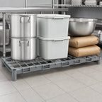 Thumbnail image #3 for Quantum 2442DSGY 42 x 24 Inch Dunnage Rack, 1,500 lb Capacity, Removable Wire Top Mat, Gray Epoxy Finish