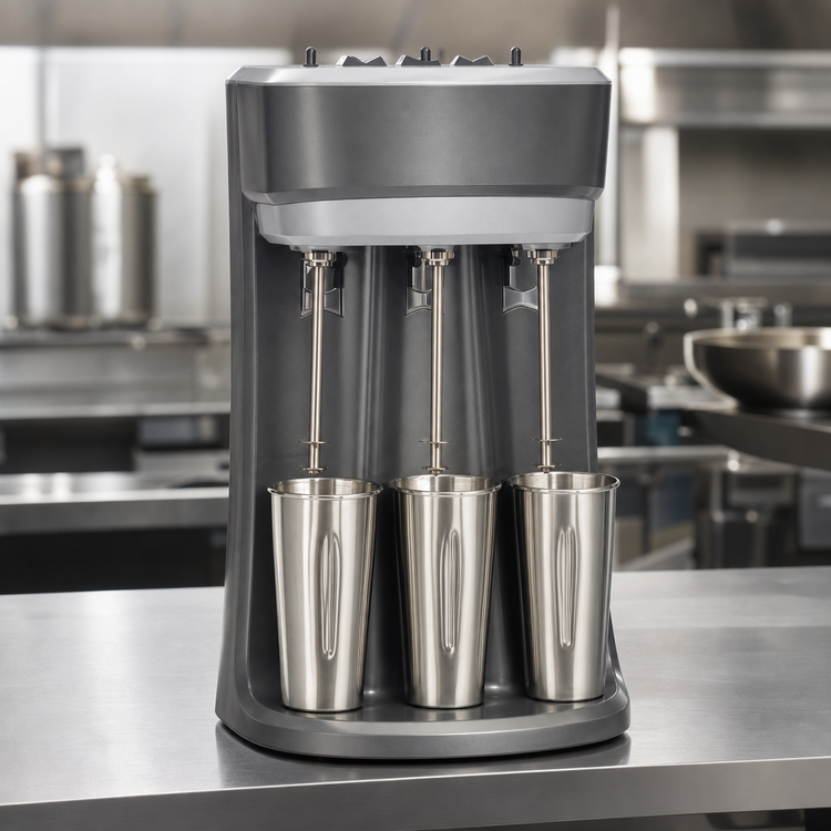 Product image #3 for Hamilton Beach Commercial HMD400R Triple Spindle Drink Mixer with 3 Motors and Stainless Steel Cups