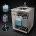 Thumbnail image #3 for Advance Tabco Stainless Steel Self-Contained Mobile Single-Bowl Cold Water Hand Sink, 26 x 26 Inches