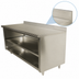 Thumbnail image #3 for Advance Tabco Special Value Economy Stainless Steel Open Base Work Table with 5-Inch Backsplash and Mid-Shelf, 60 x 30 Inches