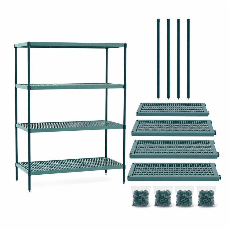 Product image #3 for Metro Super Erecta Pro 4-Shelf Polymer Shelving Starter Unit, 21-Inch Wide x 54-Inch Deep x 74-Inch High