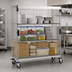 Thumbnail image #3 for Metro Super Erecta Stainless Steel Mobile Security Cage with Sliding Doors, 65 x 28-1/2 x 62 Inches
