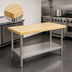 Thumbnail image #3 for Eagle Group 48 Inch x 24 Inch Hardwood Top Work Table with Stainless Steel Undershelf