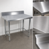 Thumbnail image #3 for BK Resources 84 Inch x 30 Inch Open Base Stainless Steel Work Table with 5 Inch Backsplash
