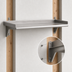 Thumbnail image #3 for Eagle Group Snap-n-Slide Wall-Mounted Shelf, 24 Inch W x 12 Inch D, Rolled Front Edge, 14/304 Stainless Steel
