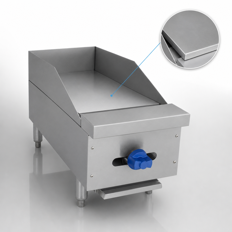 Product image #3 for Comstock-Castle 12-Inch Countertop Gas Griddle with 21-Inch Deep 3/4-Inch Polished Steel Plate