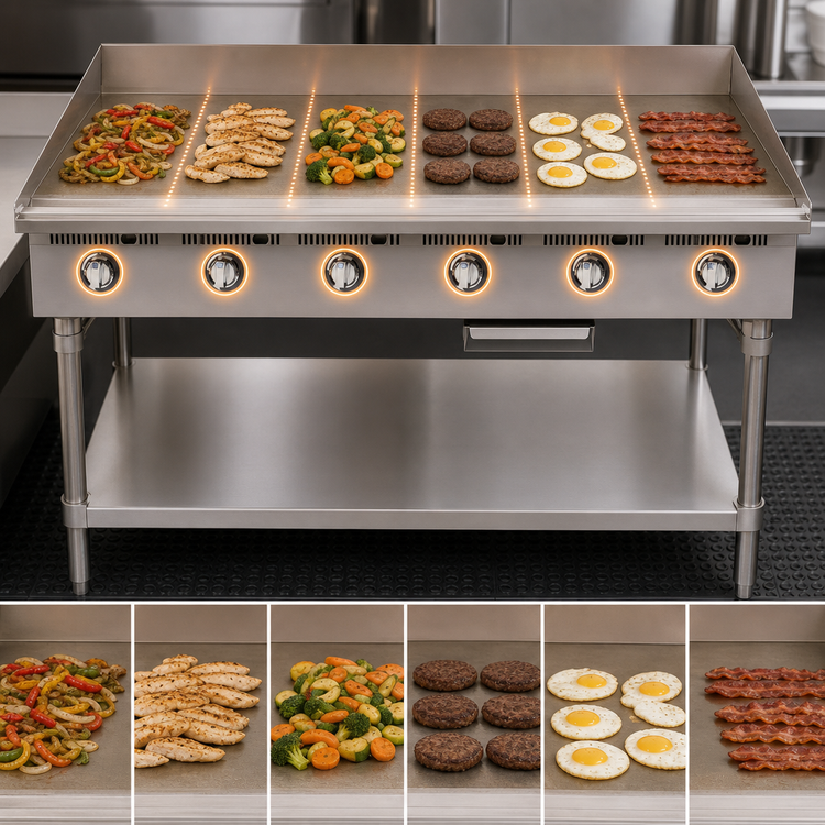 Product image #3 for Star Ultra-Max 72-Inch Countertop Gas Griddle, Mechanical Snap-Action Thermostat, Steel Plate