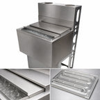 Thumbnail image #3 for BK Resources UBDW-18-IBCP30-8 Underbar Ice Bin with 8-Circuit Cold Plate, 80 lb Capacity, Stainless Steel, 4-Inch Backsplash