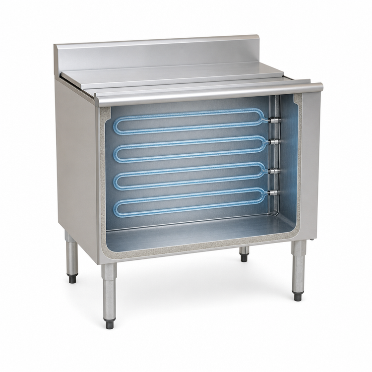 Product image #3 for Eagle Group 1800 Series 36-Inch Underbar Ice Chest with 16-Inch Deep Bin and Sealed-In 7-Circuit Cold Plate