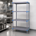 Thumbnail image #3 for Millenia 36-Inch Wide x 18-Inch Deep x 62-Inch High Gray Polymer Stationary Starter Shelving Unit with 4 Solid Shelves