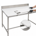 Thumbnail image #3 for Eagle Group 108 Inch x 24 Inch Poly Top Cutting Table with Removable Stainless Steel Backsplash
