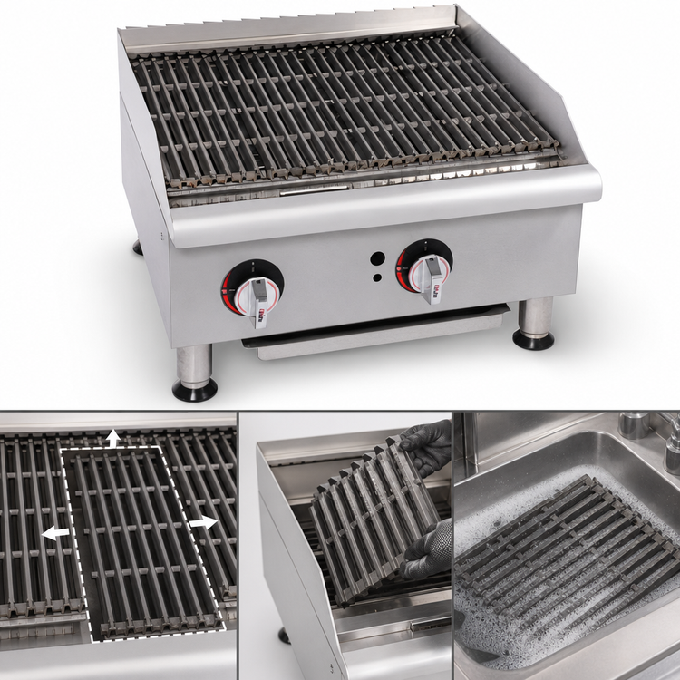 Product image #3 for Workline GCB-36S Countertop Gas Charbroiler, 36 Inch Wide, 90,000 BTU