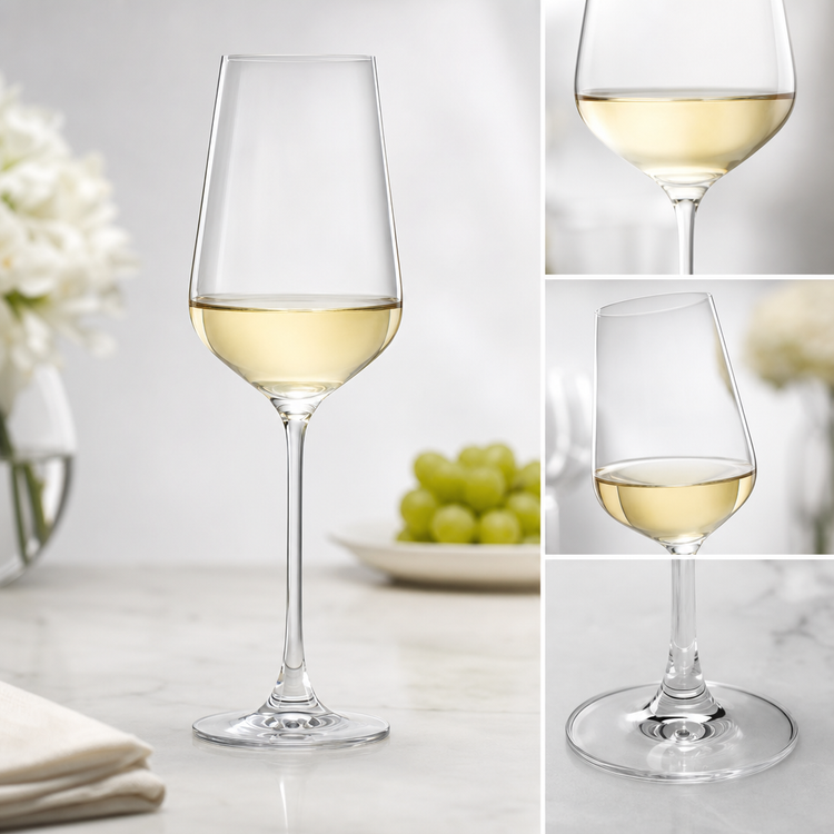 Product image #3 for Lucaris Hong Kong Hip Stemmed Chardonnay Wine Glass, 14 oz., Clear