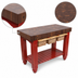 Thumbnail image #4 for John Boos American Heritage Gathering Block III 48 Inch x 24 Inch x 36 Inch End Grain American Black Walnut Butcher Block Work Table with Wicker Baskets