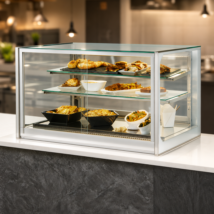 Product image #3 for Federal Industries Italian Glass Series 48-Inch Heated Drop-In Hot Food Display Case