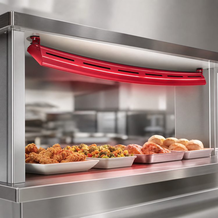 Product image #3 for Hatco Glo-Ray Curved Infrared Strip Heater, 42 Inch, 675 Watt