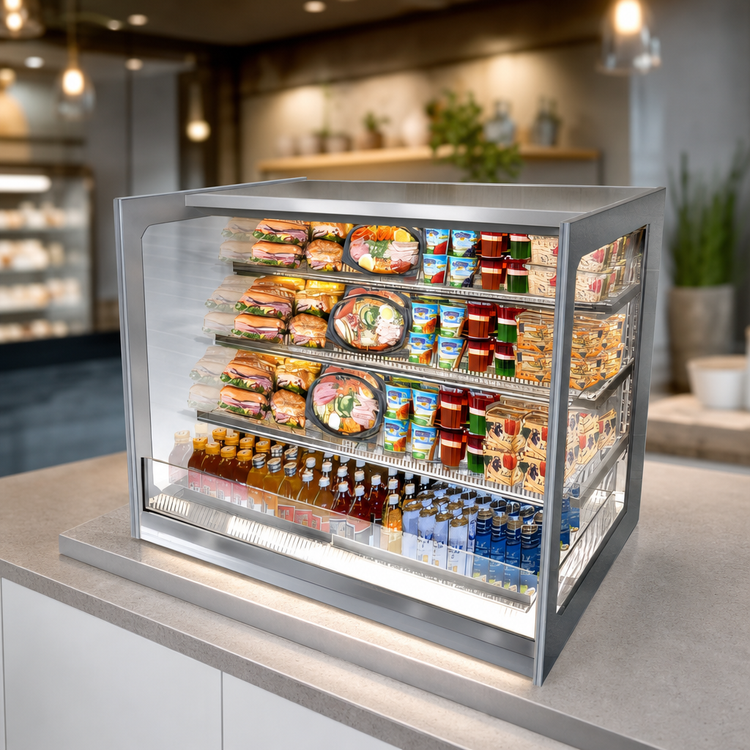 Product image #3 for Federal Industries Italian Glass Series 60-Inch Self-Service Non-Refrigerated Countertop Pastry Display Case
