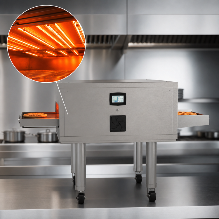 Product image #3 for Middleby Marshall CTX® DZ55-2 Double Deck Countertop Electric Infrared Conveyor Oven, 16" Belt, 55" Chamber