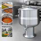Thumbnail image #3 for Crown DP-40 40 Gallon Direct Steam Stationary Kettle with 2/3 Jacket