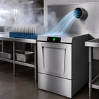 Thumbnail image #3 for Hobart Warewash - Stationary LXNR-1 High-Temperature Undercounter Dishwasher with Energy Recovery, Smart Touchscreen, 20 x 20-Inch Rack
