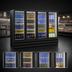 Thumbnail image #3 for Howard-McCray Four-Section Glass Door Refrigerator Merchandiser, 102 Cu. Ft., Bottom-Mount Self-Contained, Black