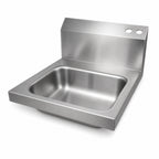 Thumbnail image #3 for John Boos Pro-Bowl PBHS-W-1410-2DM-X Wall-Mounted Stainless Steel Hand Sink, 14" x 10" x 5" Bowl, 4" Faucet Centers