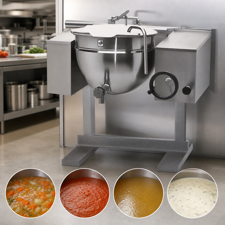 Product image #3 for Legion 20-Gallon Direct Steam Tilting Wall-Mount Steam Kettle