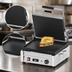 Thumbnail image #3 for Omcan Single Countertop Electric Panini Press with 12 x 15-Inch Smooth Cast Iron Plates