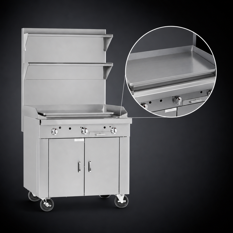 Product image #3 for Southbend Platinum Heavy-Duty 48-Inch Gas Plancha Griddle Range with Cabinet Base
