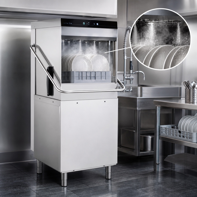 Product image #3 for Hobart Centerline High-Temperature Door-Type Dishwasher with Booster, 51 Racks/Hour