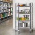 Thumbnail image #3 for Cambro Camshelving Elements XTRA 4-Tier High Density Mobile Starter Unit, 21-Inch W x 36-Inch L x 78-1/4-Inch H, Vented Shelves