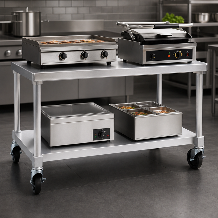 Product image #3 for New Age 60-Inch W x 24-Inch D x 24-Inch H Aluminum Equipment Stand with Removable 12-Gauge Top, Marine Edge, and Open Base