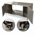 Thumbnail image #3 for BK Resources Dual-Access Stainless Steel Chef Table with Cabinet Base and Hinged Doors, 72 x 36 x 34-3/4 Inches