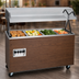 Thumbnail image #3 for Vollrath 2-Series Affordable Portable 4-Well Mobile Hot Food Station with Buffet Breath Guard and Lights, Enclosed Sliding-Door Base, Walnut Woodgrain