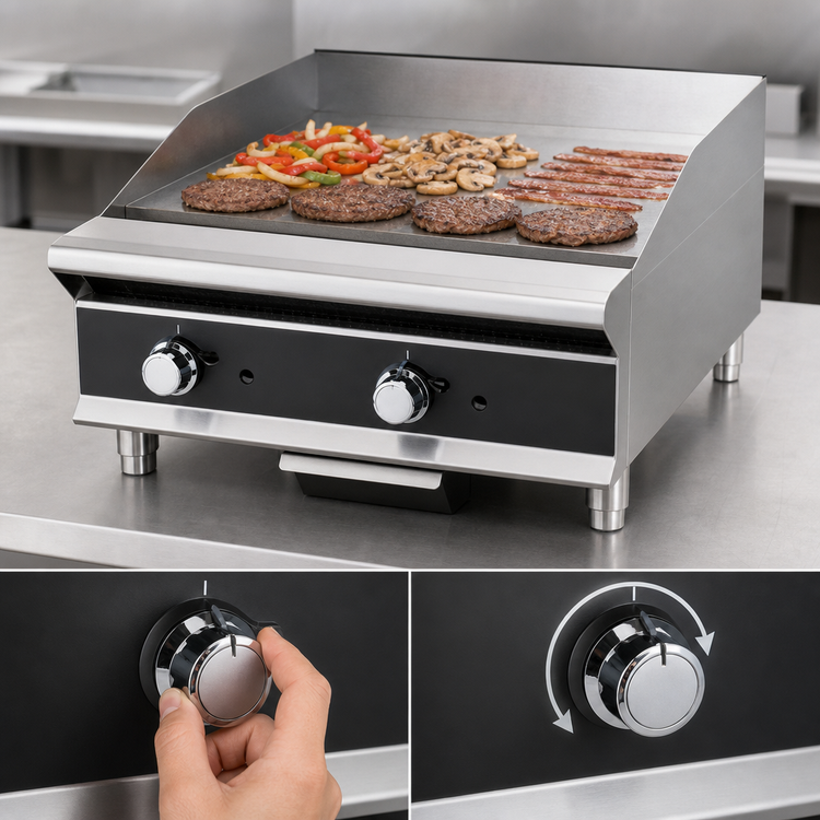 Product image #3 for Vollrath Medium-Duty Thermostatic Gas Griddle, 36-Inch Countertop