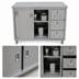 Thumbnail image #3 for Omcan Enclosed Stainless Steel Work Table with Sliding Doors and 3 Drawers, 48 x 30 x 36 Inches