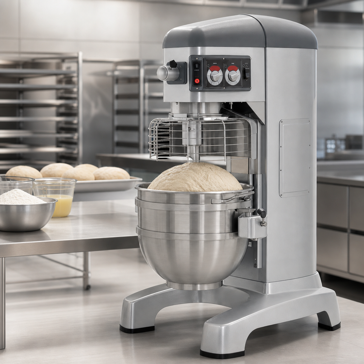 Product image #3 for Hobart Legacy+ 60-Quart 2-Speed Gear-Driven Floor Planetary Mixer with Power Bowl Lift and #12 Hub