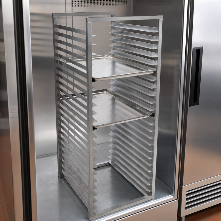 Product image #2 for Channel Manufacturing Heavy-Duty Aluminum End-Load Bun Pan Rack, 24-Pan Capacity for Reach-In Refrigeration