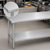 Thumbnail image #3 for Duke 60-Inch x 30-Inch 16 Gauge 300 Series Stainless Steel Work Table with Undershelf, Flat Top