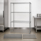 Thumbnail image #3 for Quantum WR63-3636S 36"W x 36"D x 63"H 4-Shelf Stationary 304 Stainless Steel Wire Shelving Starter Kit