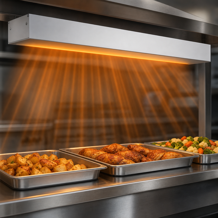 Product image #3 for Hatco Glo-Ray 48-Inch Single-Rod Unlighted Infrared Strip Heater, 1100W, 120V, Aluminum