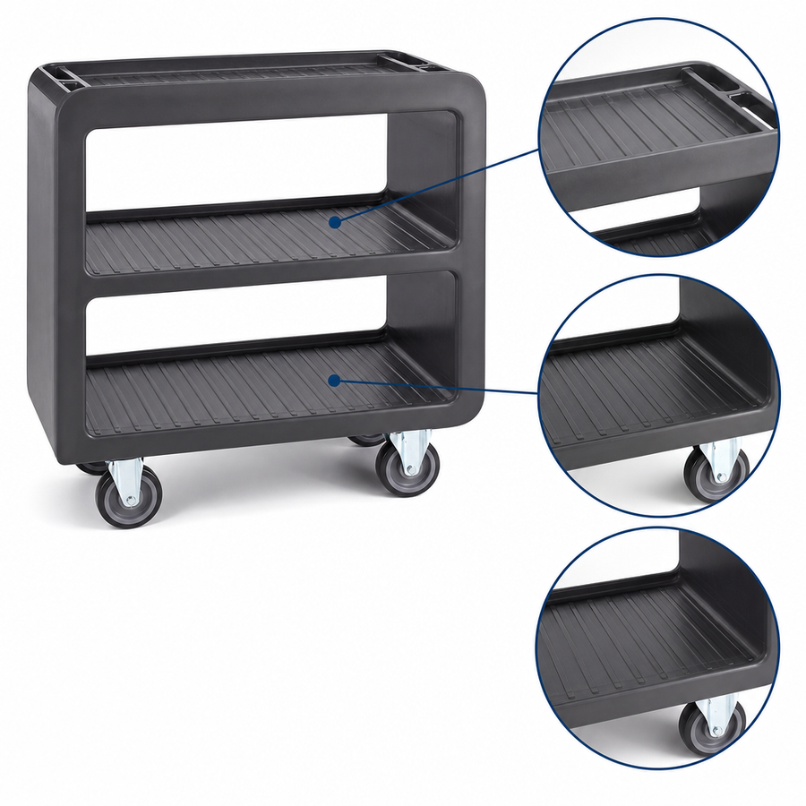 Three Ribbed Shelves