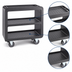 Thumbnail image #4 for Cambro Service Cart Pro Medium Open-Side Three-Shelf Bus Cart, Dark Brown