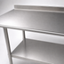 Thumbnail image #3 for Advance Tabco Special Value Series 60-Inch x 30-Inch 18 Gauge 430 Stainless Steel Work Table with 5-Inch Backsplash and Undershelf