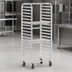 Thumbnail image #3 for Channel Manufacturing Standard Heavy-Duty Mobile Aluminum Side-Load Bun Pan Rack, 30-Pan Capacity