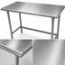 Thumbnail image #3 for Advance Tabco 108-Inch x 30-Inch 14-Gauge 304 Stainless Steel Flat Top Work Table with Galvanized Open Base