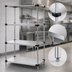 Thumbnail image #3 for Quantum Stationary Solid 304 Stainless Steel Shelving Starter Kit, 36