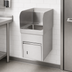 Thumbnail image #3 for John Boos Pro-Bowl Wall-Mount Stainless Steel Hand Sink with Towel Dispenser, 9 x 9 Inch Bowl, Left and Right Side Splashes