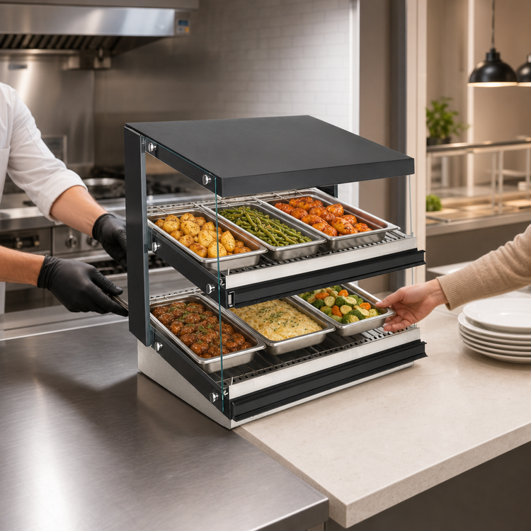 Product image #3 for Sierra 24-Inch Countertop Heated Pass-Through Hot Food Display Merchandiser